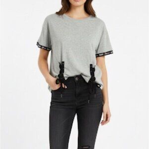 BUM Equipment X PEPSI Collab Womens Short Sleeve Lace Up Tee Shirt Large